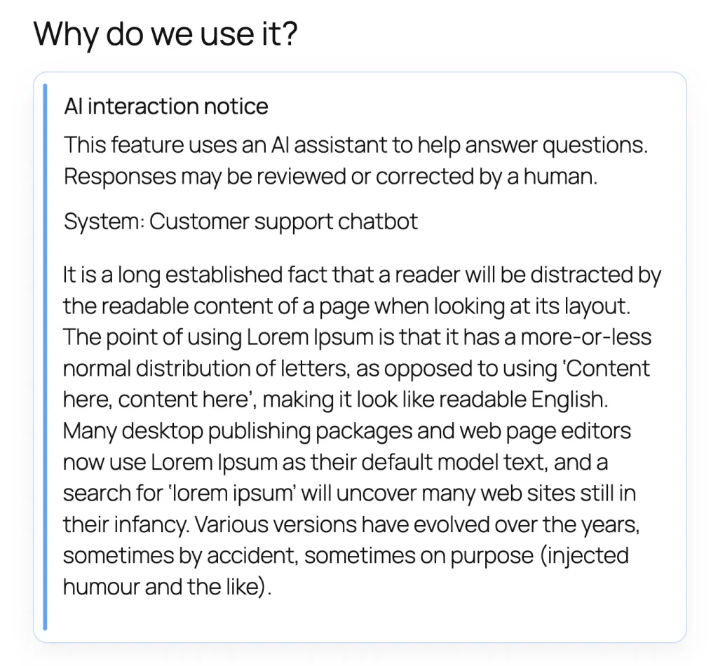 Gated content displayed after acknowledgement